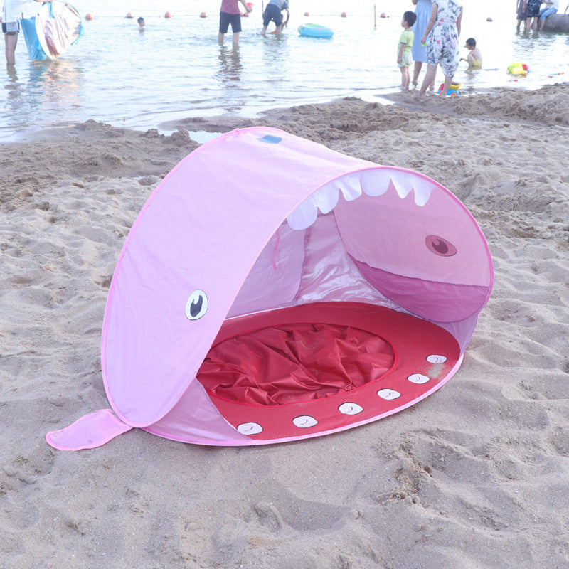 Barraca de praia para crianças formato em baleia | Tenda de proteção solar para bebês, piscina portátil