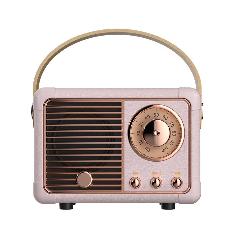 Rádio portátil HM11- Retro mini com Bluetooth 5.0, rádio FM, entradas usb, Aux, cartão de memória